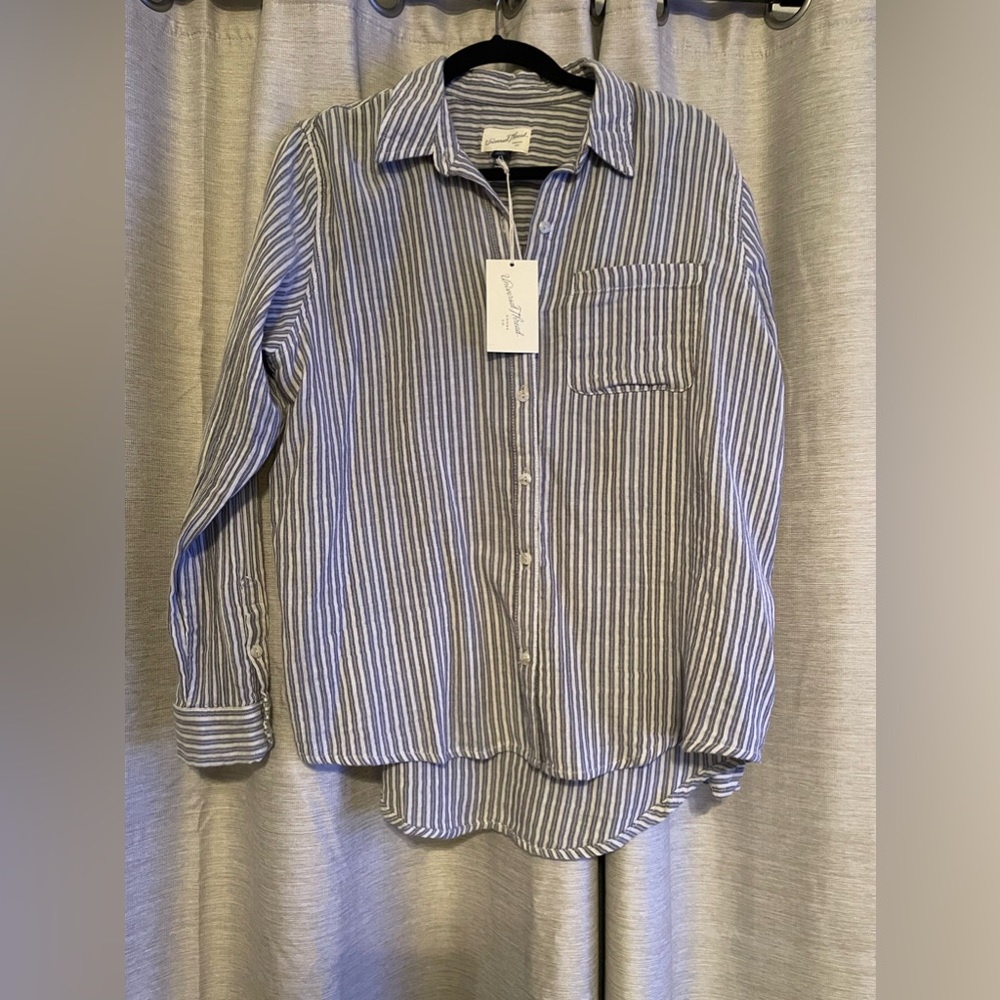 Button Down Long Sleeve Top